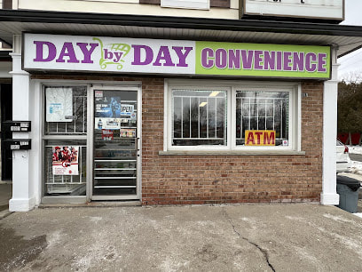 Exterior of Day by Day Convenience store in East Galt, Cambridge Ontario