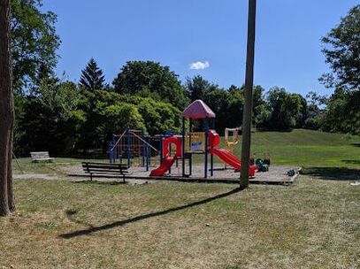 Playground structure in Otto Klotz Park in Preston,  Cambridge Ontario